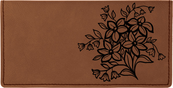 Spring Flowers Engraved Leather Cover