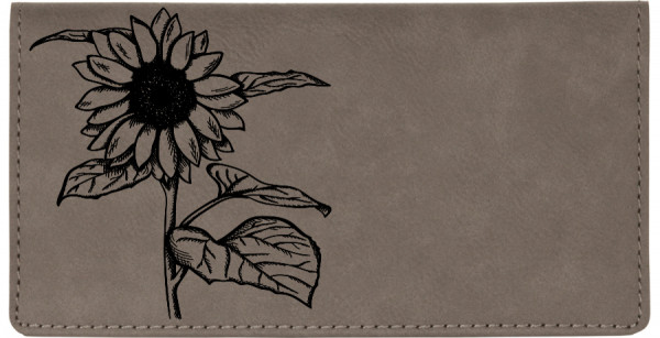 Joyous Sunflower Engraved Leather Cover