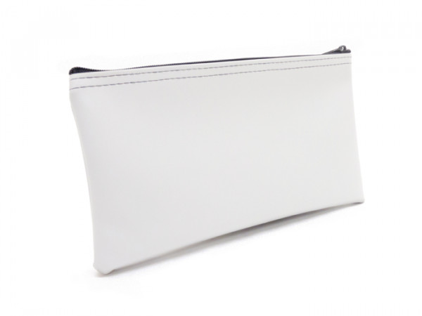 White Zipper Bank Bag, 5.5\