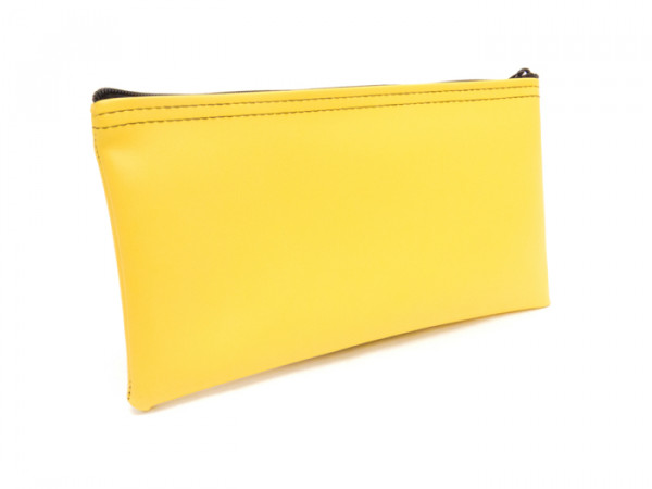 Yellow Zipper Bank Bag, 5.5\" X 10.5\"""