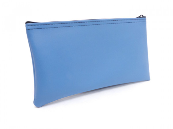 Light Blue Zipper Bank Bag, 5.5\