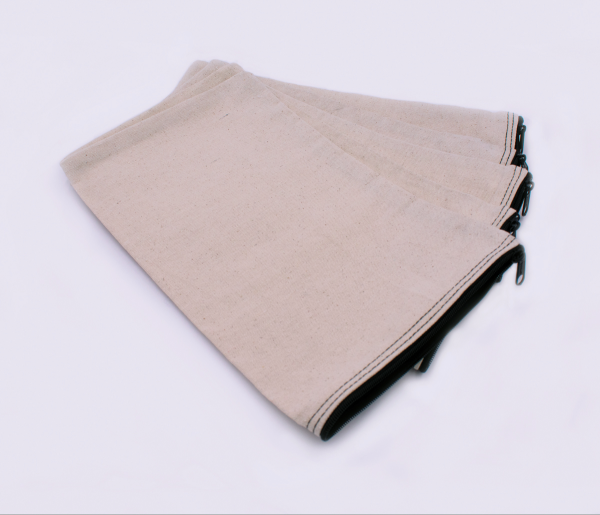 Vertical Zippered Canvas Bag