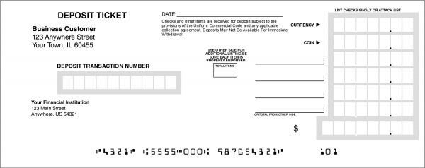 Standard Deposit Book Style 15