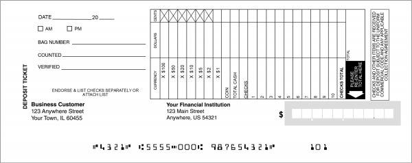 Standard Loose Deposit Slip Style 4