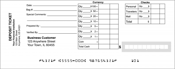 Classic Deposit Slips Style 9