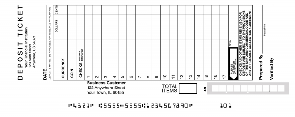 Standard Deposit Slip Style 26