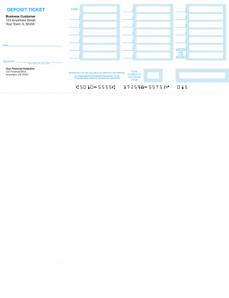 Quickbooks Laser Deposit Tickets