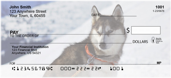 Siberian Husky Personal Checks