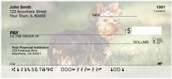 Yorkshire Terriers Personal Checks