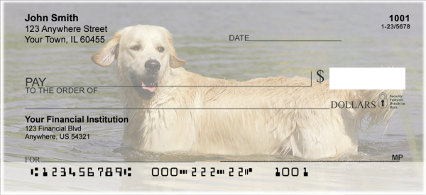 Golden Retriever Personal Checks