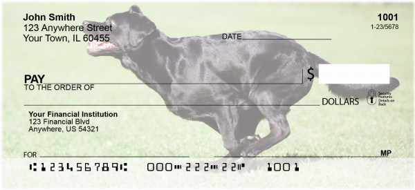 Brilliant Black Labs Personal Checks