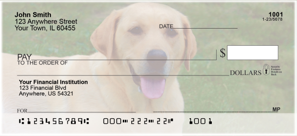 Majestic Yellow Lab Personal Checks