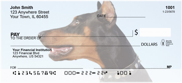 Dobermans Smile Personal Checks