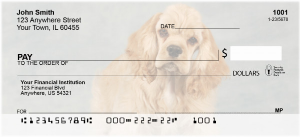 Cuddly Cocker Puppies Personal Checks