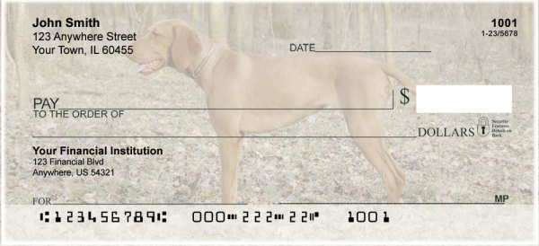 Hungarian Vizsla Personal Checks