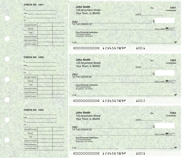 Grassy Designer Deskset Checks
