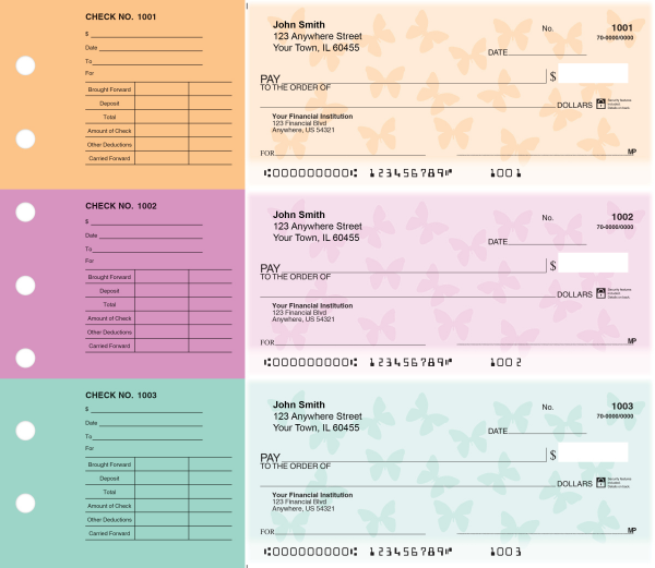 Butterflies Designer Deskset Checks