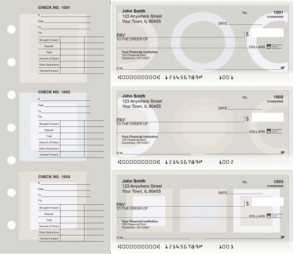 Mocha Geometrics Designer Deskset Checks