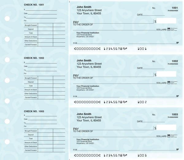 Swirls Designer Deskset Checks