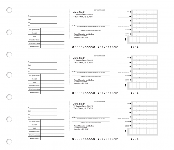 Deskset Deposit Tickets