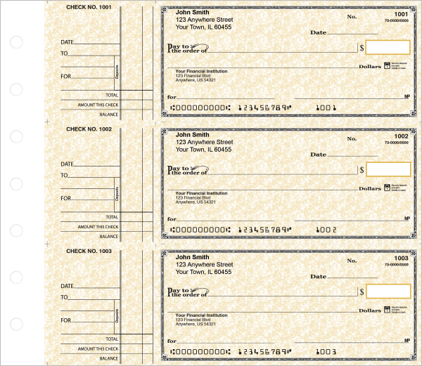 Parchment Deskset Personal Checks Style 2