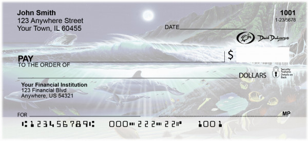 Dolphins Personal Checks by David Dunleavy