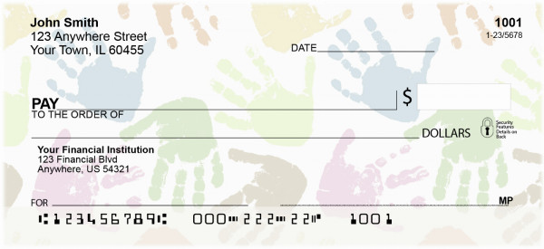Kids Hand Prints Personal Checks