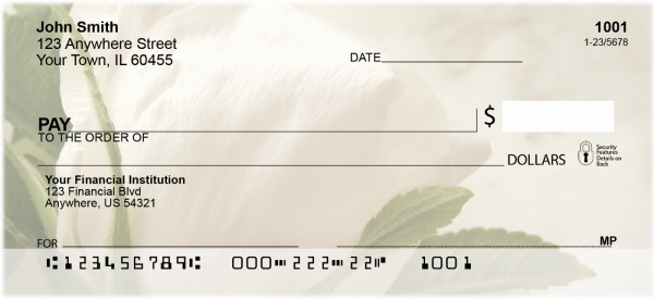 Yellow And White Florals Personal Checks