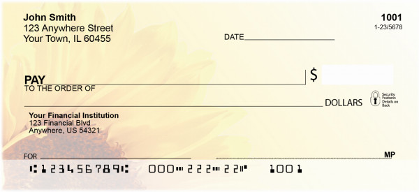 Sunny Sunflowers Personal Checks