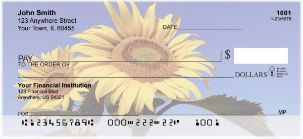 Joyous Sunflowers Personal Checks