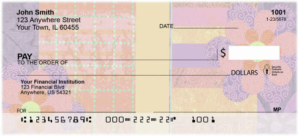 Fun Flowers Personal Checks
