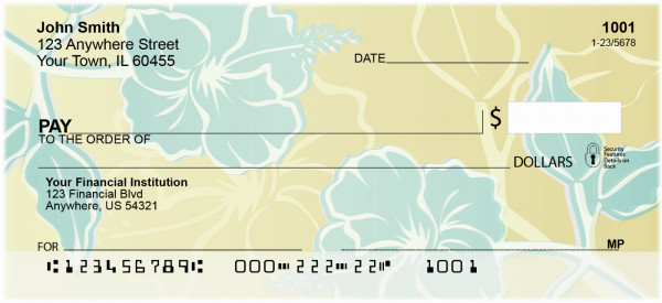 Stylistic Flowers Personal Check