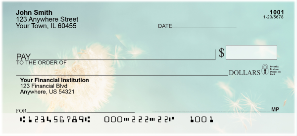 Whimsical Dandelion Personal Checks