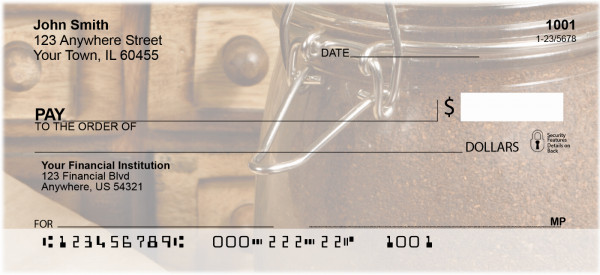 Vintage Coffee Personal Checks