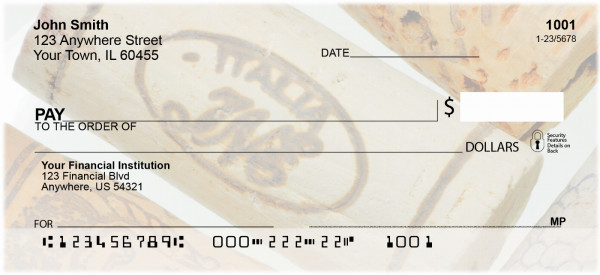 Poppin Corks Personal Checks