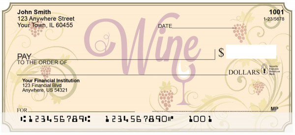 Wine N' Vine Personal Checks