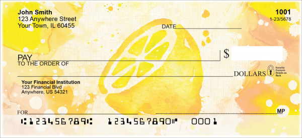 Watercolor Fruit Personal Checks