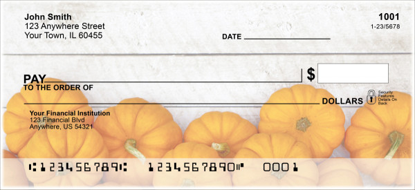 Grateful Pumpkin Personal Checks