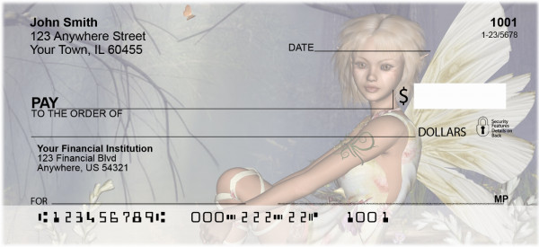 Mystical Garden Fairies Personal Checks