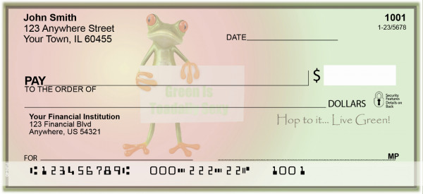 Hop To It... Live Green Personal Checks