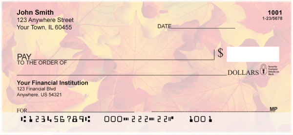 Fall Leaves Personal Checks