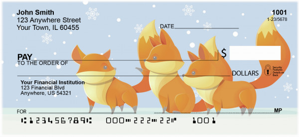 Playful Foxes Checks