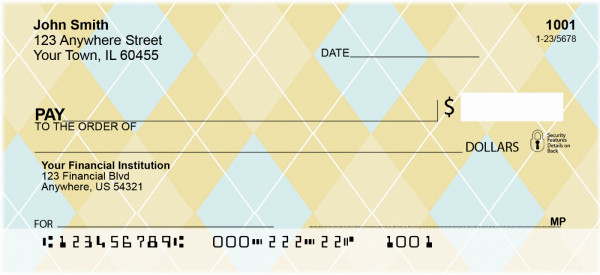 Classic Argyle Personal Checks