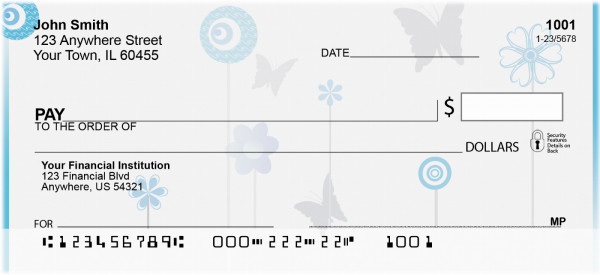 Butterflies Floating Personal Checks