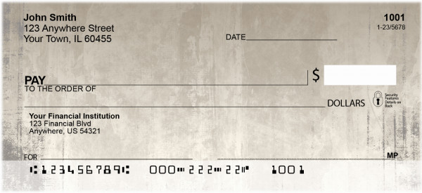 Coffee Grunge Personal Checks