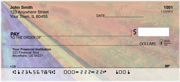 Psychedelic Rust Personal Checks