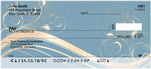 Abstract Black Gold Personal Checks 2