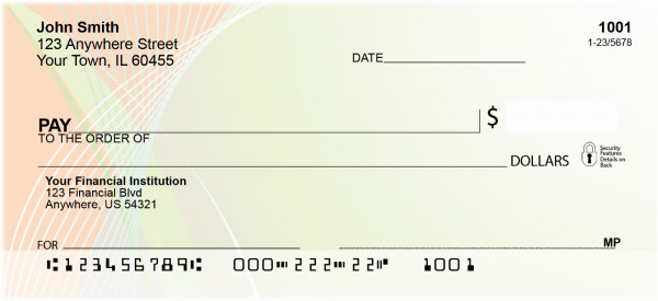 Pastel Techno Personal Checks