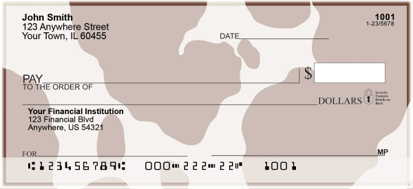 Cowhide Personal Checks