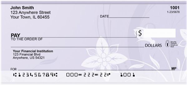 Lotus Blooms Personal Checks